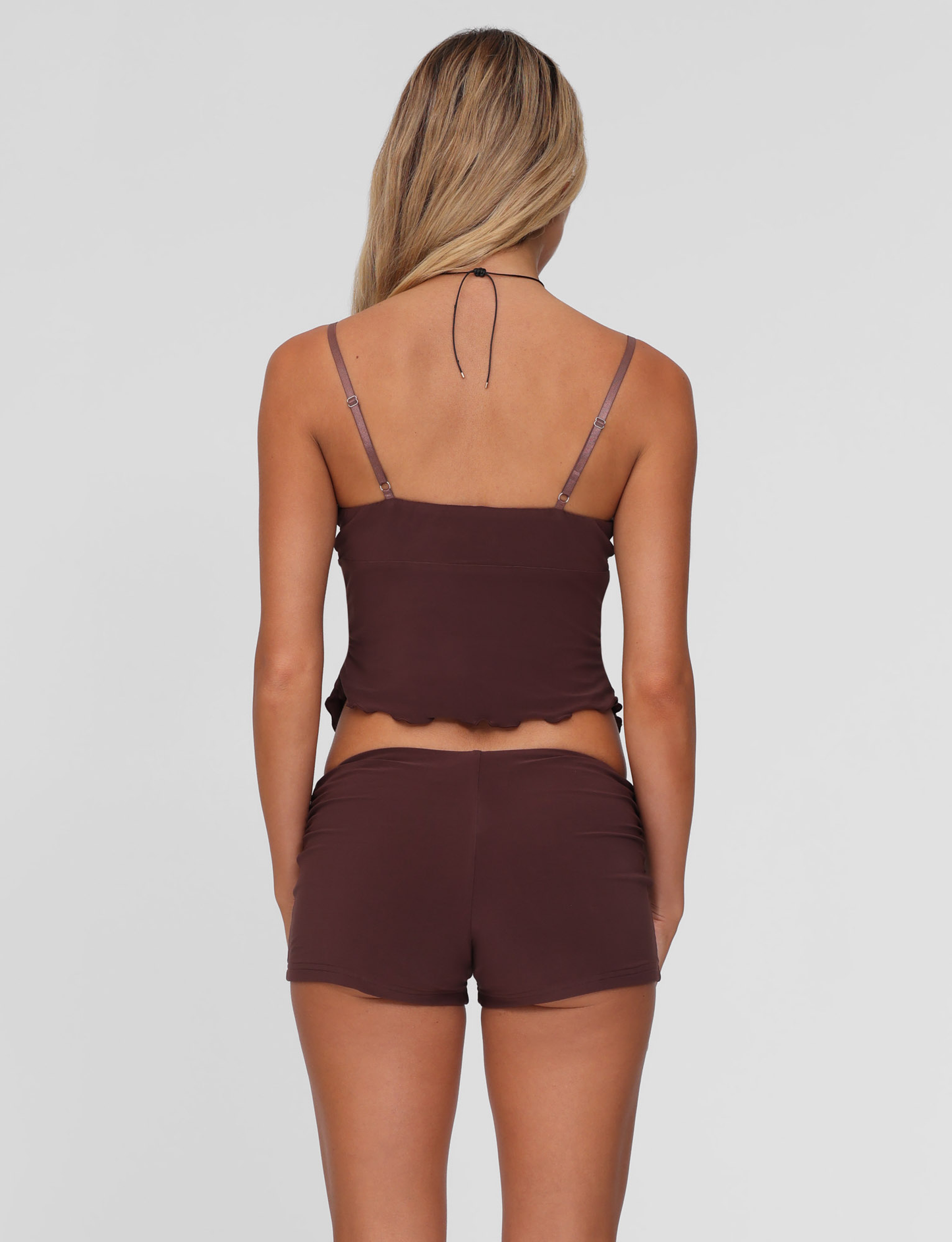 JOVIENNE SHORT - BROWN : CHOCOLATE