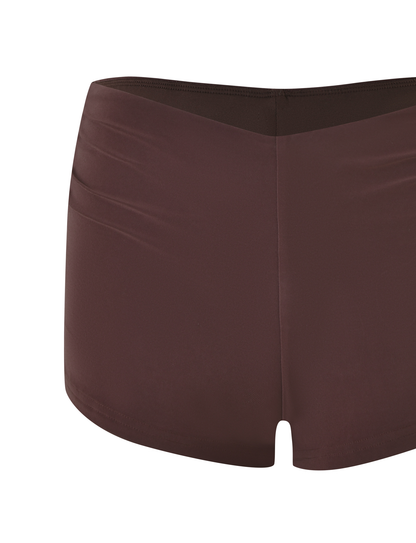 JOVIENNE SHORT - BROWN : CHOCOLATE