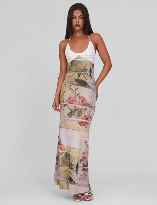TILLEY MAXI DRESS - ROSE POSTCARD