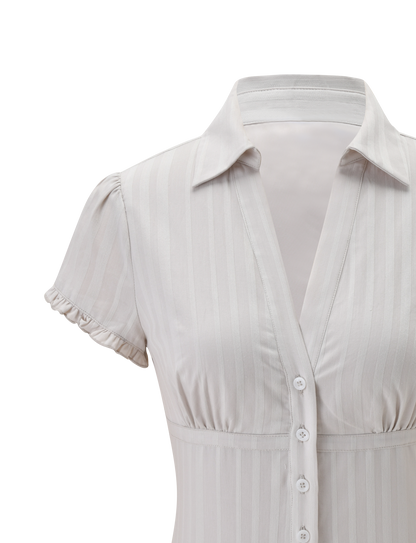 VALERIE SHORT SLEEVE SHIRT - GREY