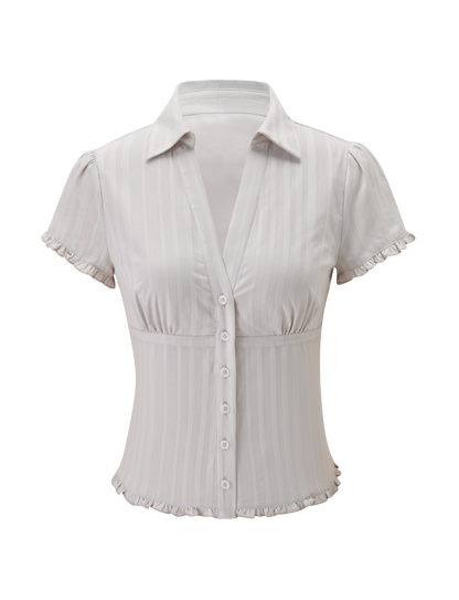 VALERIE SHORT SLEEVE SHIRT - GREY
