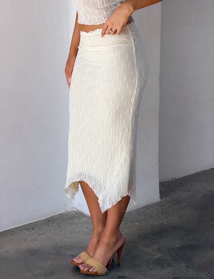 KATERINA MIDI SKIRT - CREAM