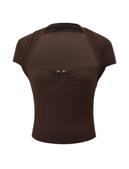 LUNARA TOP - CHOCOLATE
