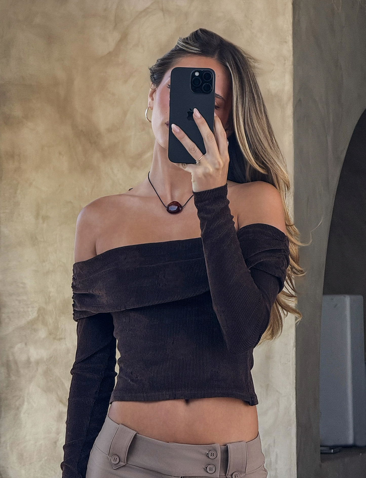 KORRA TOP - CHOCOLATE ROSE