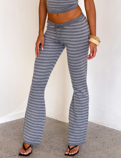 LEORA PANT - GREY STRIPE