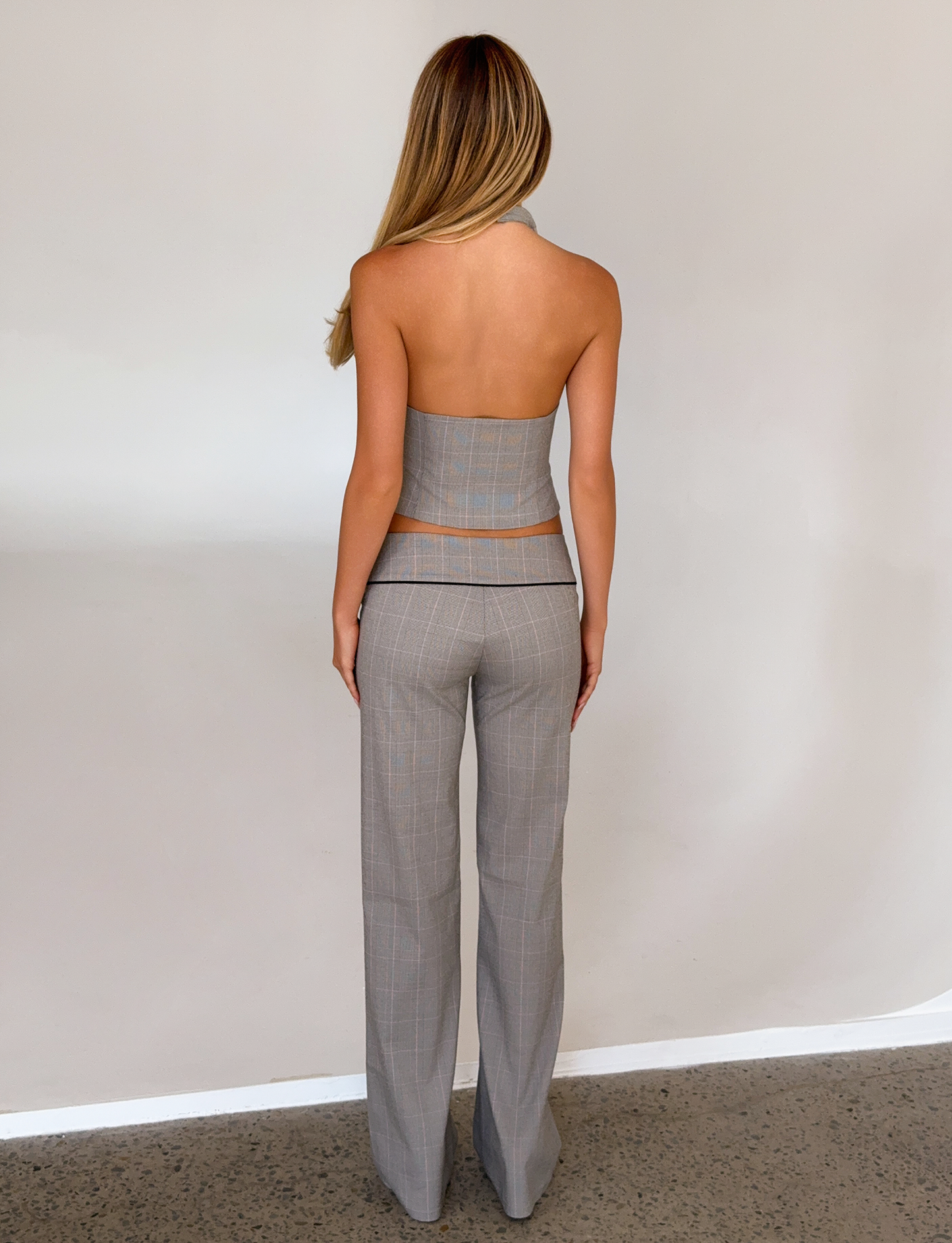 TERESIA PANT - GREY CHECK