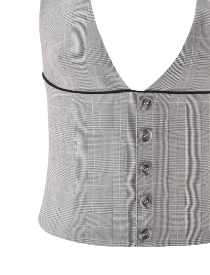 TERESIA TOP - GREY CHECK
