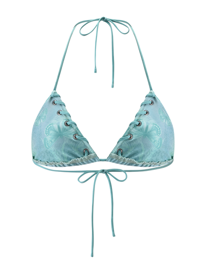 ROBYN BIKINI TOP - BLUE BUTTERFLY PAISLEY