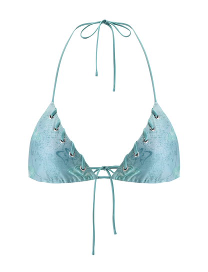 ROBYN BIKINI TOP - BLUE BUTTERFLY PAISLEY