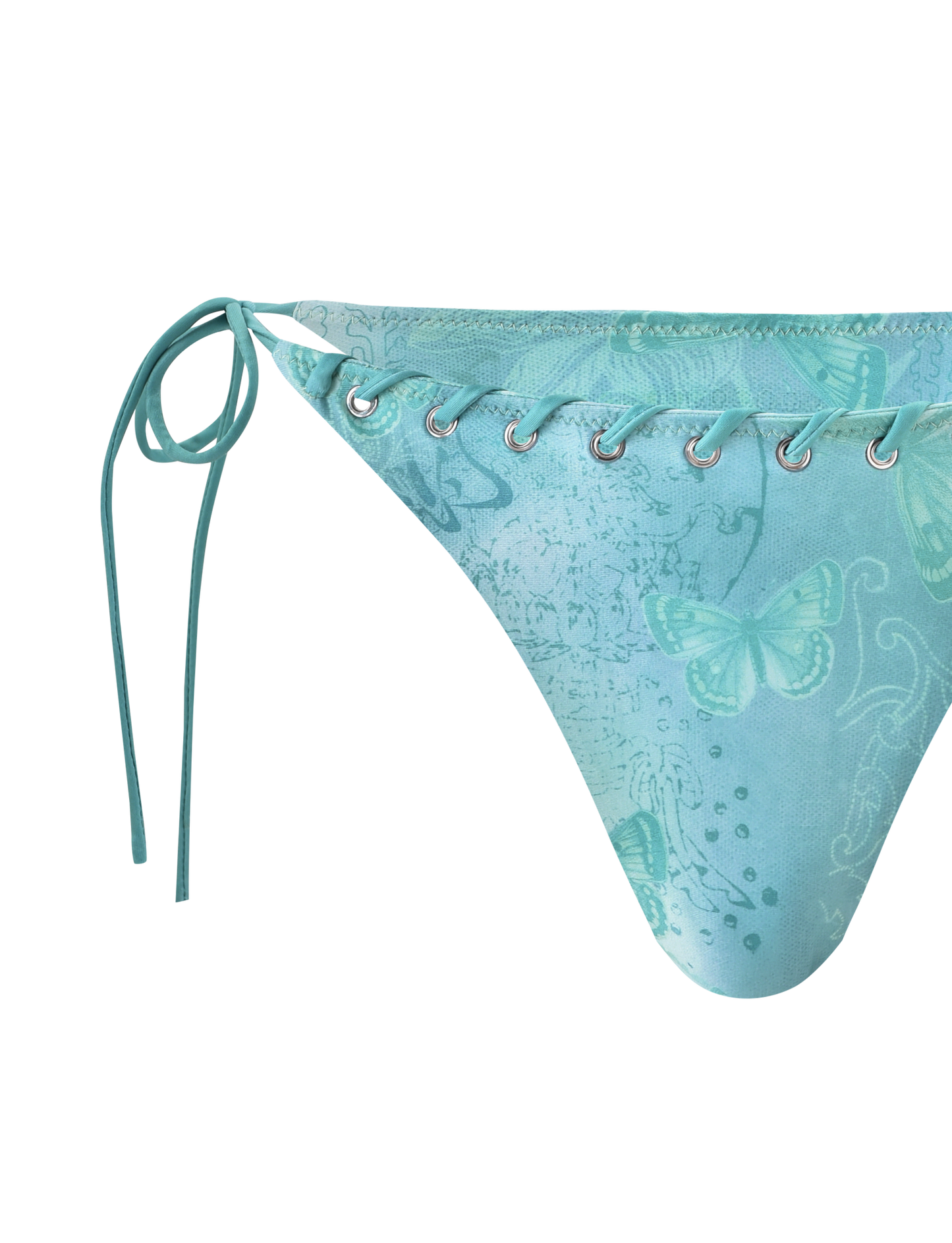 ROBYN BIKINI BOTTOM - BLUE BUTTERFLY PAISLEY