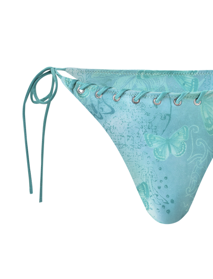 ROBYN BIKINI BOTTOM - BLUE BUTTERFLY PAISLEY
