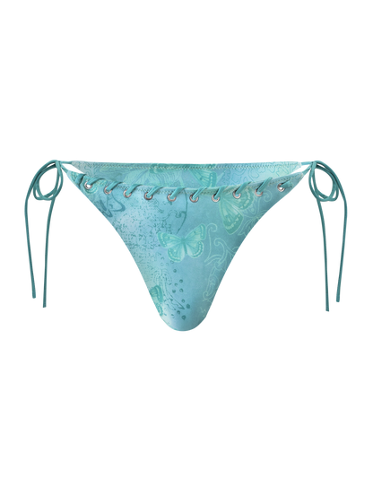 ROBYN BIKINI BOTTOM - BLUE BUTTERFLY PAISLEY