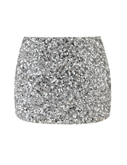 REILYNN MINI SKIRT - SILVER