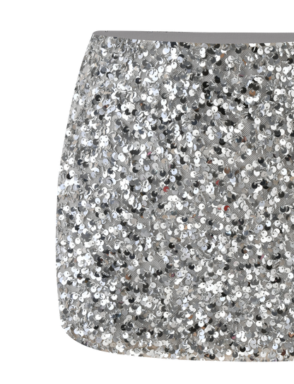 REILYNN MINI SKIRT - SILVER