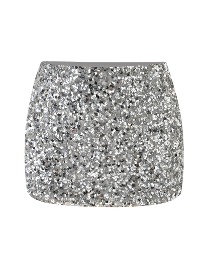 REILYNN MINI SKIRT - SILVER