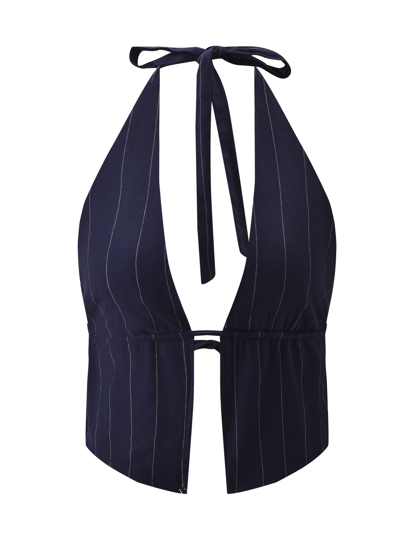 LAINEY TOP - NAVY PINSTRIPE