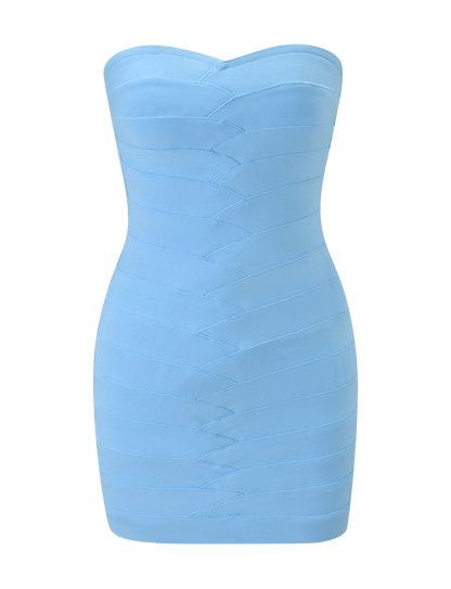 NIYA BANDAGE DRESS - BLUE
