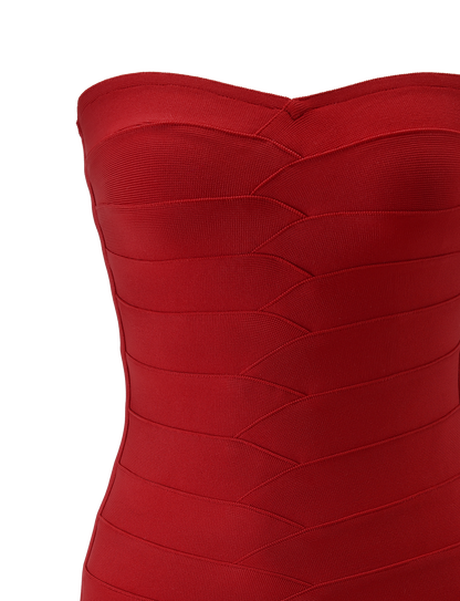 NIYA BANDAGE DRESS - RED