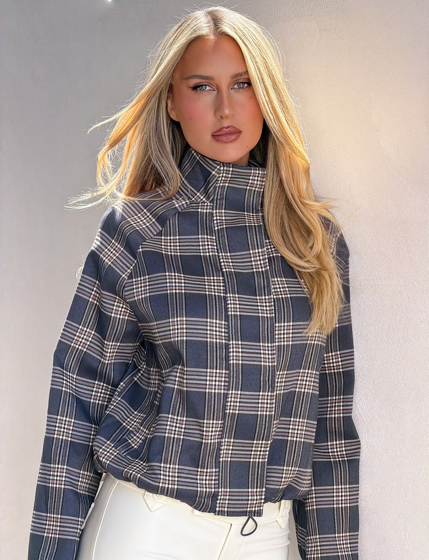 LENNEX JACKET - GREY CHECK