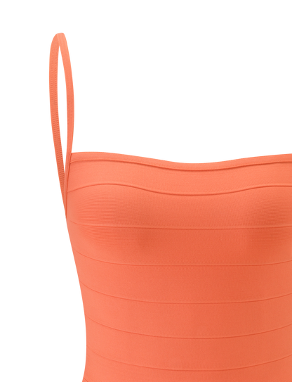 MIDORI MINI BANDAGE DRESS - CORAL