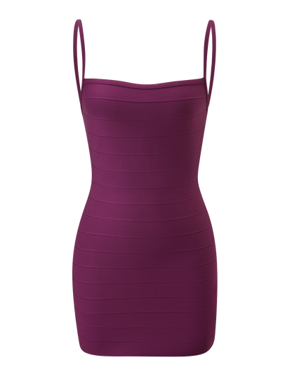 MIDORI MINI BANDAGE DRESS - PLUM