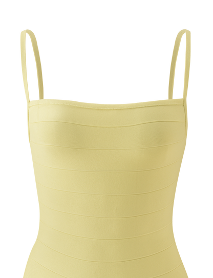MIDORI MINI BANDAGE DRESS - YELLOW
