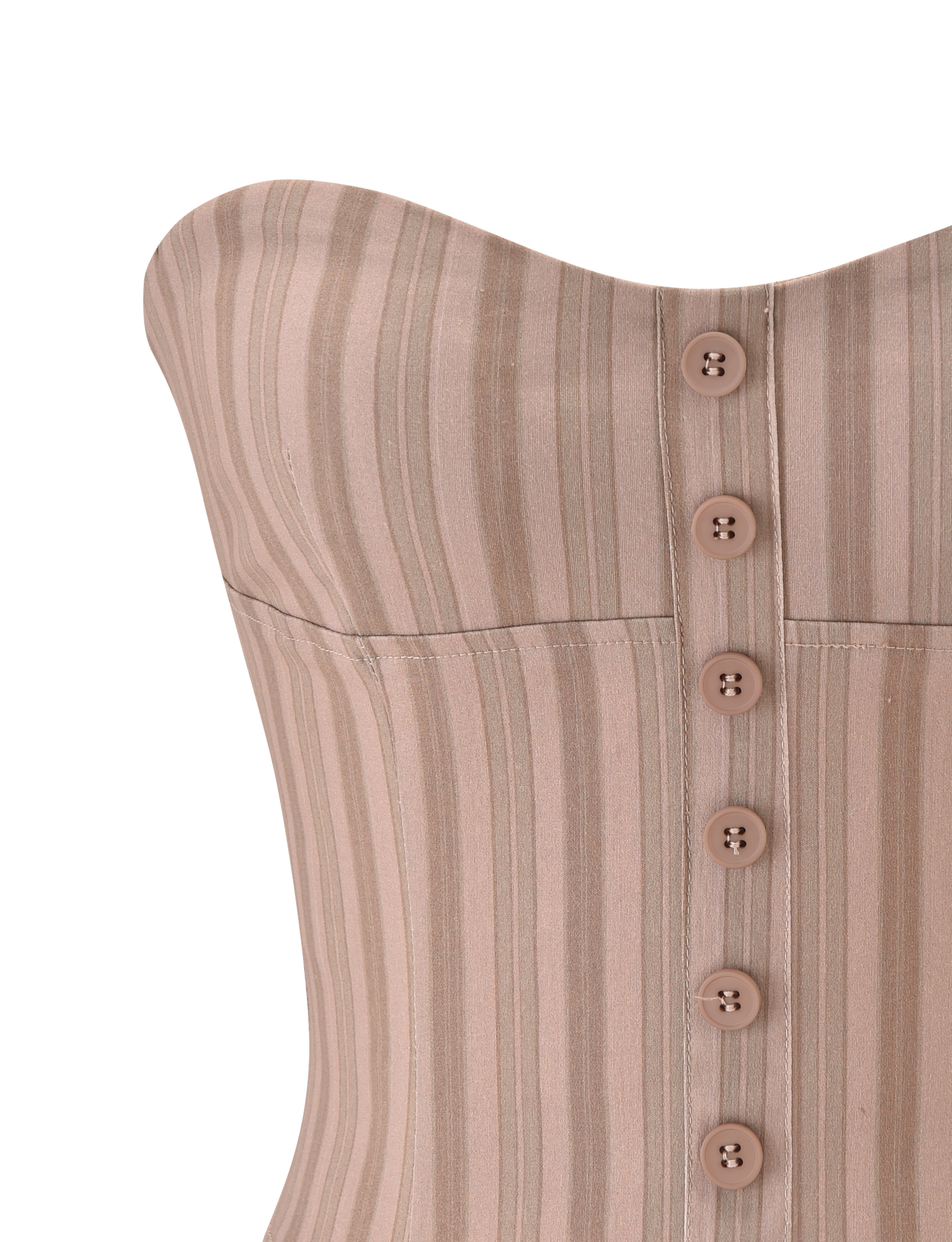 KITTIE STRAPLESS CORSET - TAUPE STRIPE