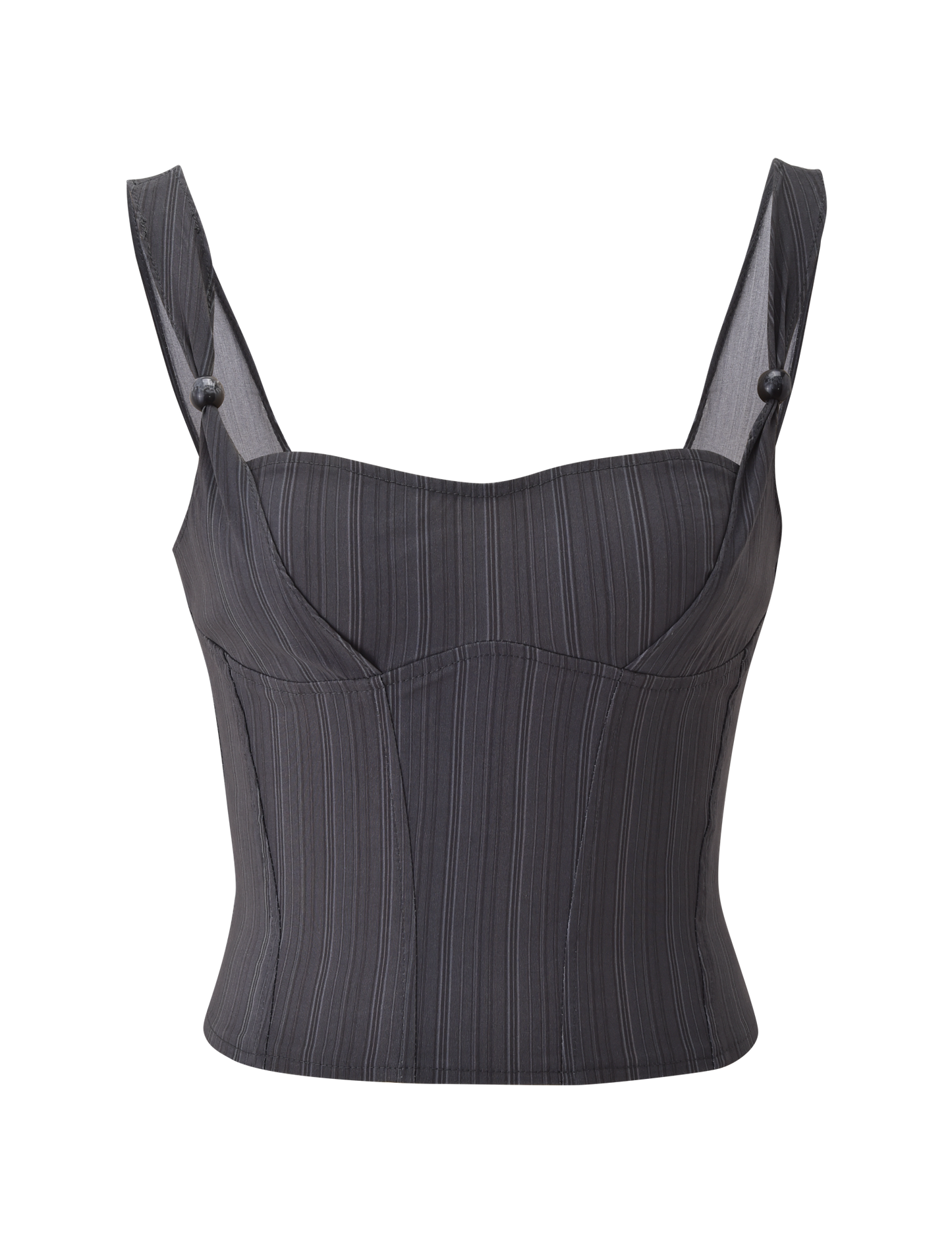KITTIE CORSET - GREY STRIPE