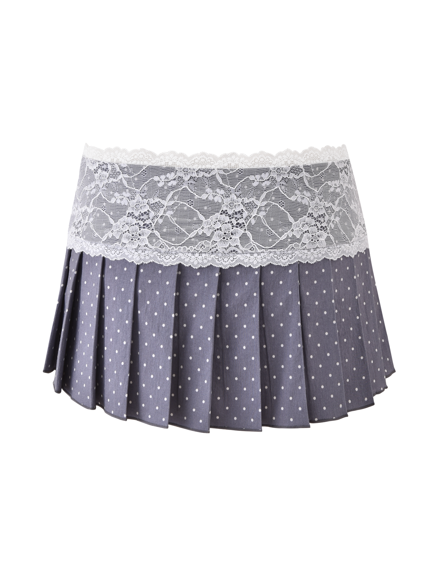 KITTIE LACE SKORT - GREY DOT