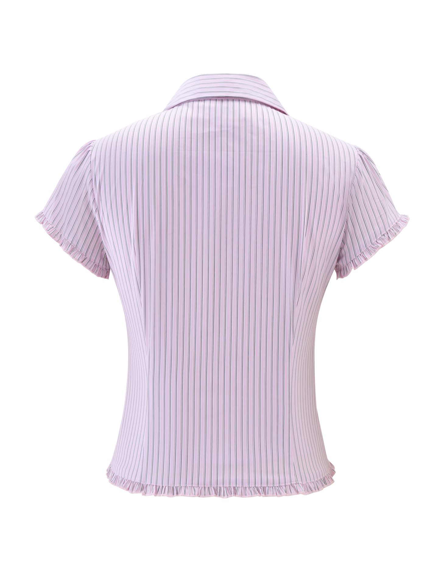 VALERIE SHORT SLEEVE SHIRT - PINK STRIPE