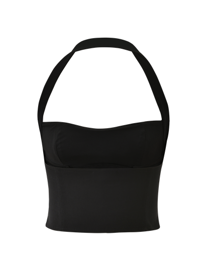 KITTIE BUCKLE TOP - BLACK