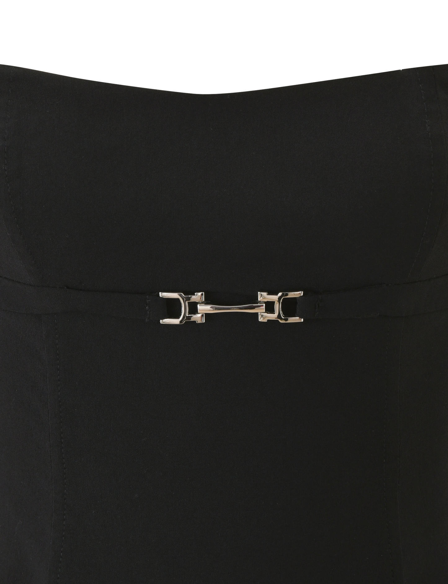 KITTIE BUCKLE TOP - BLACK