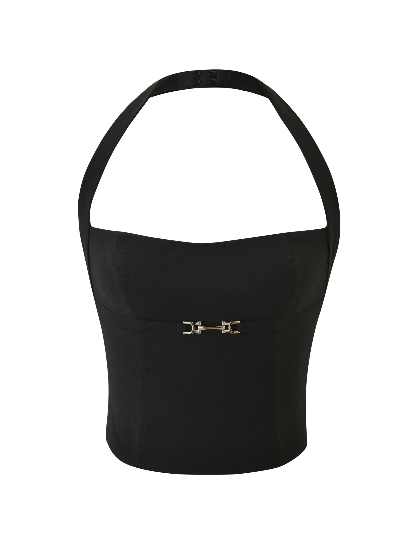 KITTIE BUCKLE TOP - BLACK