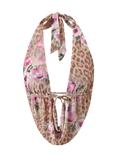 RISA TOP - LEOPARD FLORAL