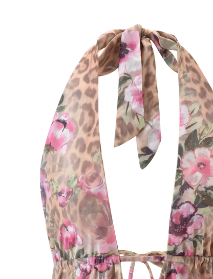 RISA TOP - LEOPARD FLORAL