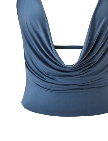 THARA TOP - SLATE BLUE
