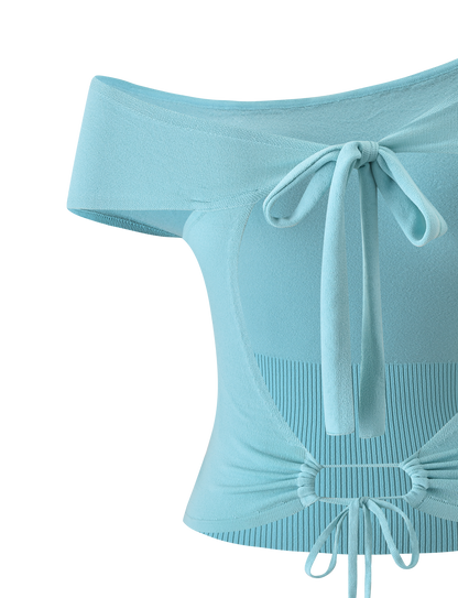JASMINA KNIT TOP - BLUE