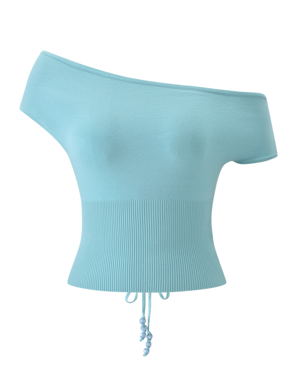 JASMINA KNIT TOP - BLUE