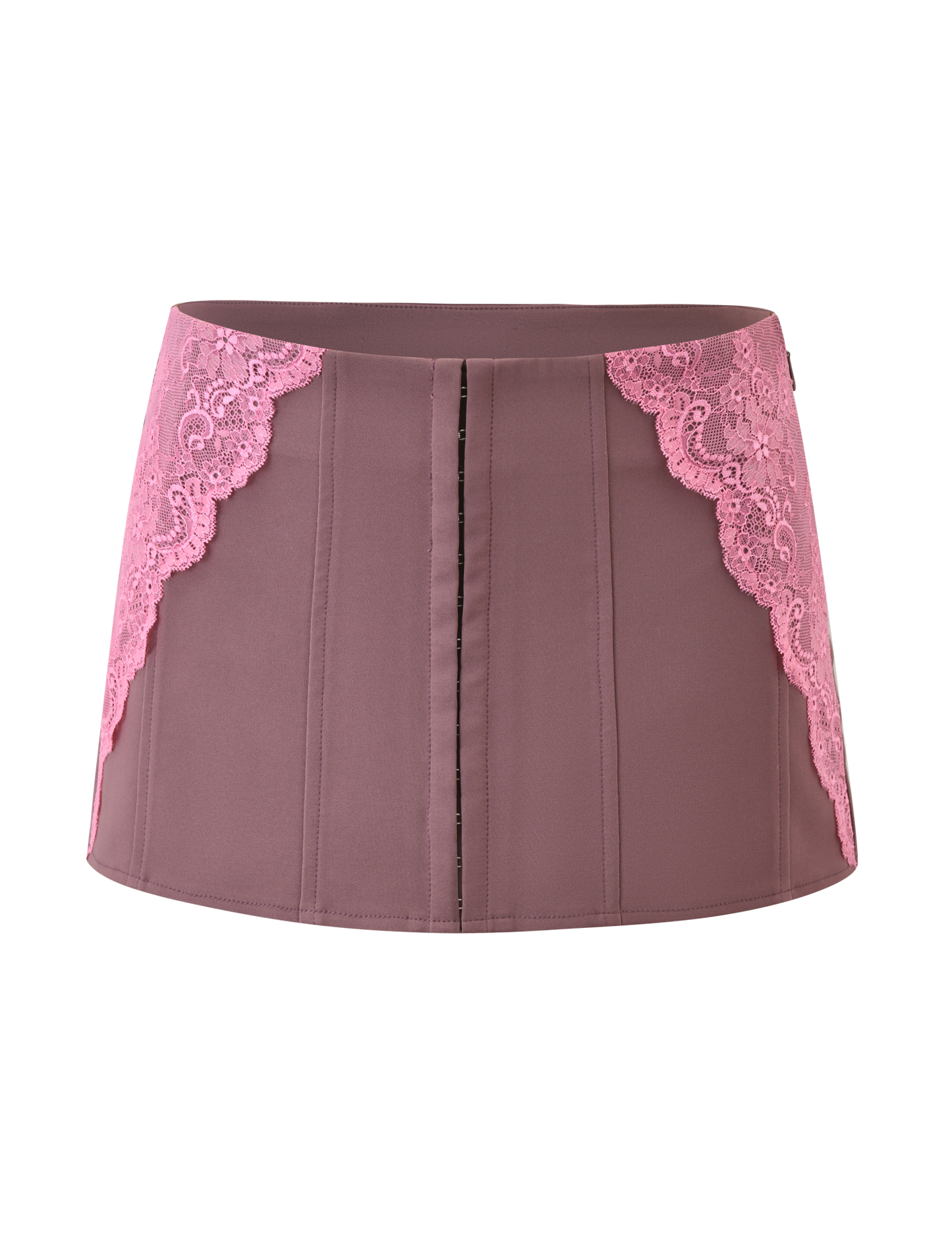 MARGARITA LACE MINI SKIRT - BROWN