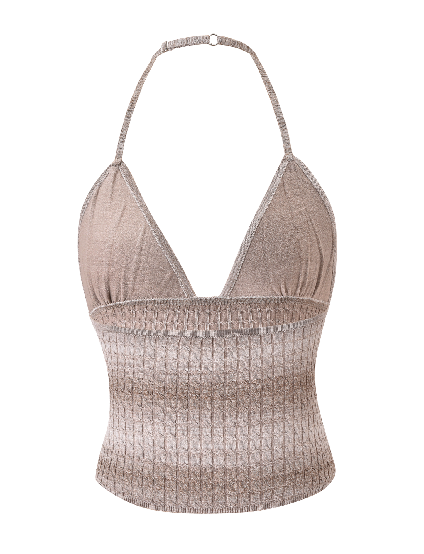 MARISSA KNIT CAMI - TAUPE OMBRE STRIPE