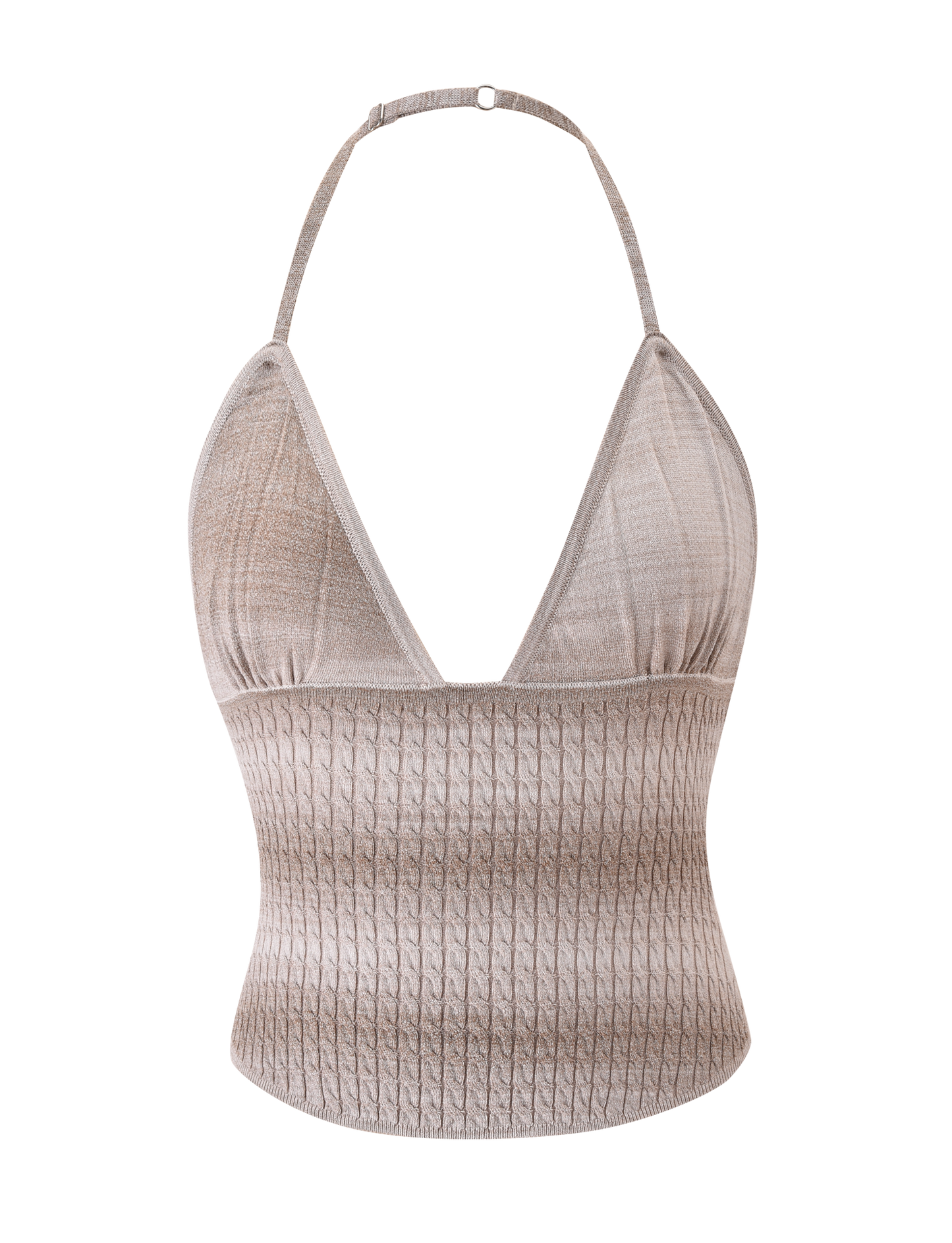 MARISSA KNIT CAMI - TAUPE OMBRE STRIPE