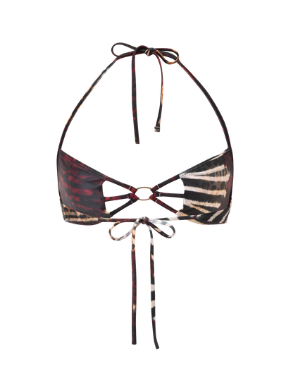 SHARLI BIKINI TOP - MIXED ANIMAL PRINT