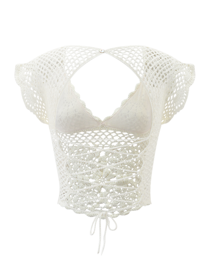 SASHA CROCHET TOP - IVORY