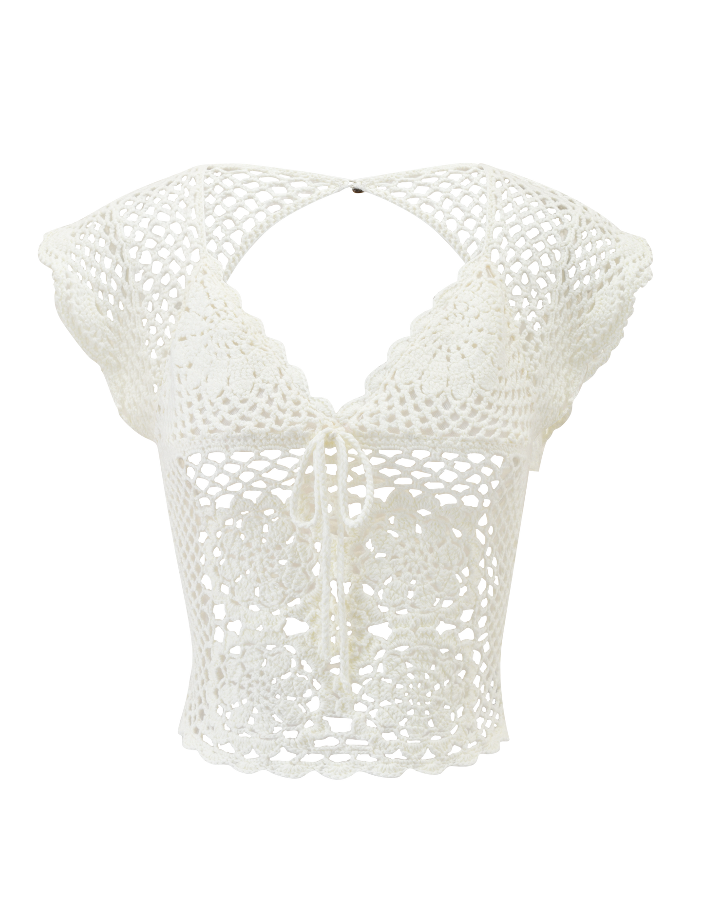 SASHA CROCHET TOP - IVORY