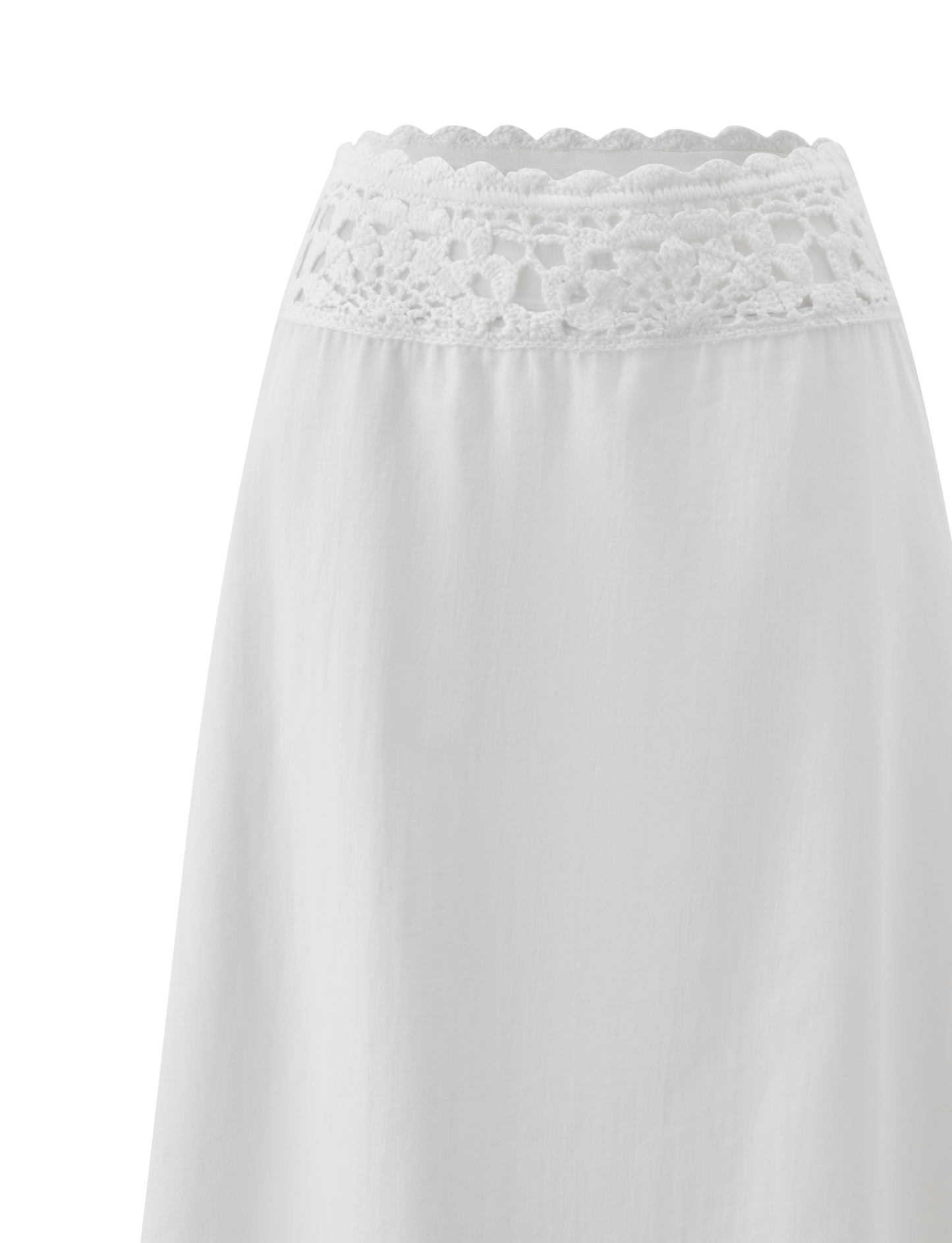 SASHA CROCHET MIDI SKIRT - IVORY