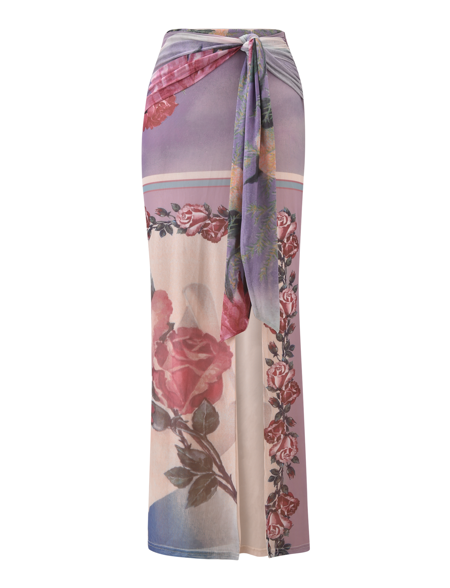 RAFFIE MAXI SKIRT - POSTCARD FLORAL