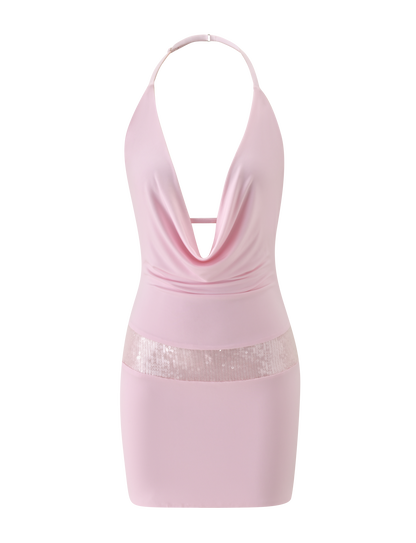 THARA MINI DRESS - BABY PINK