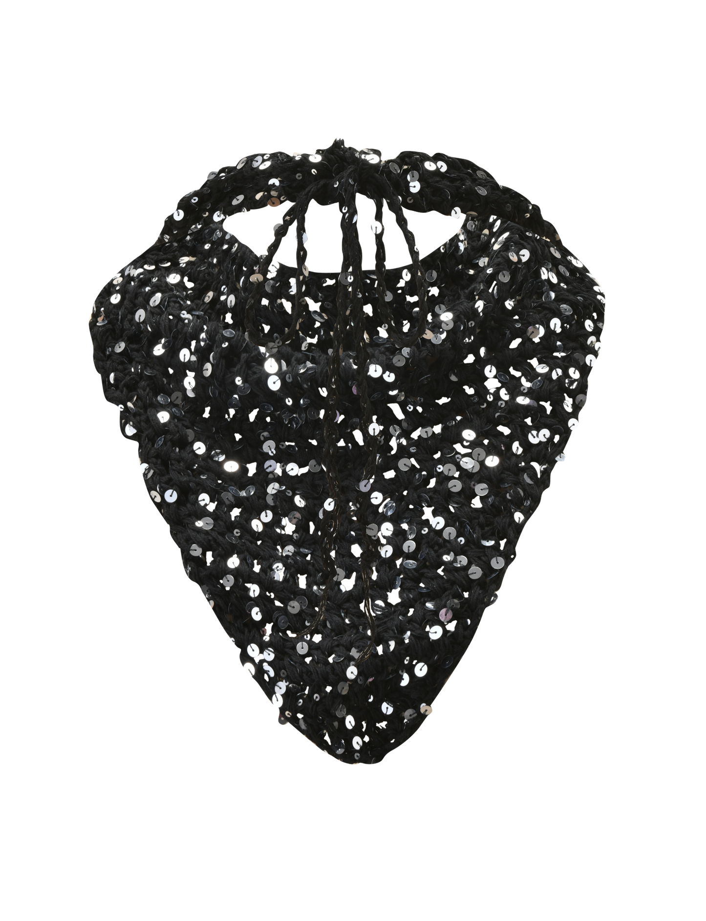 SYLVAN CROCHET SCARF - BLACK