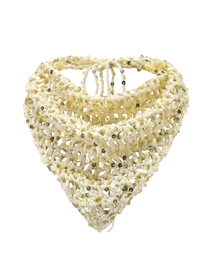 SYLVAN CROCHET SCARF - CREAM