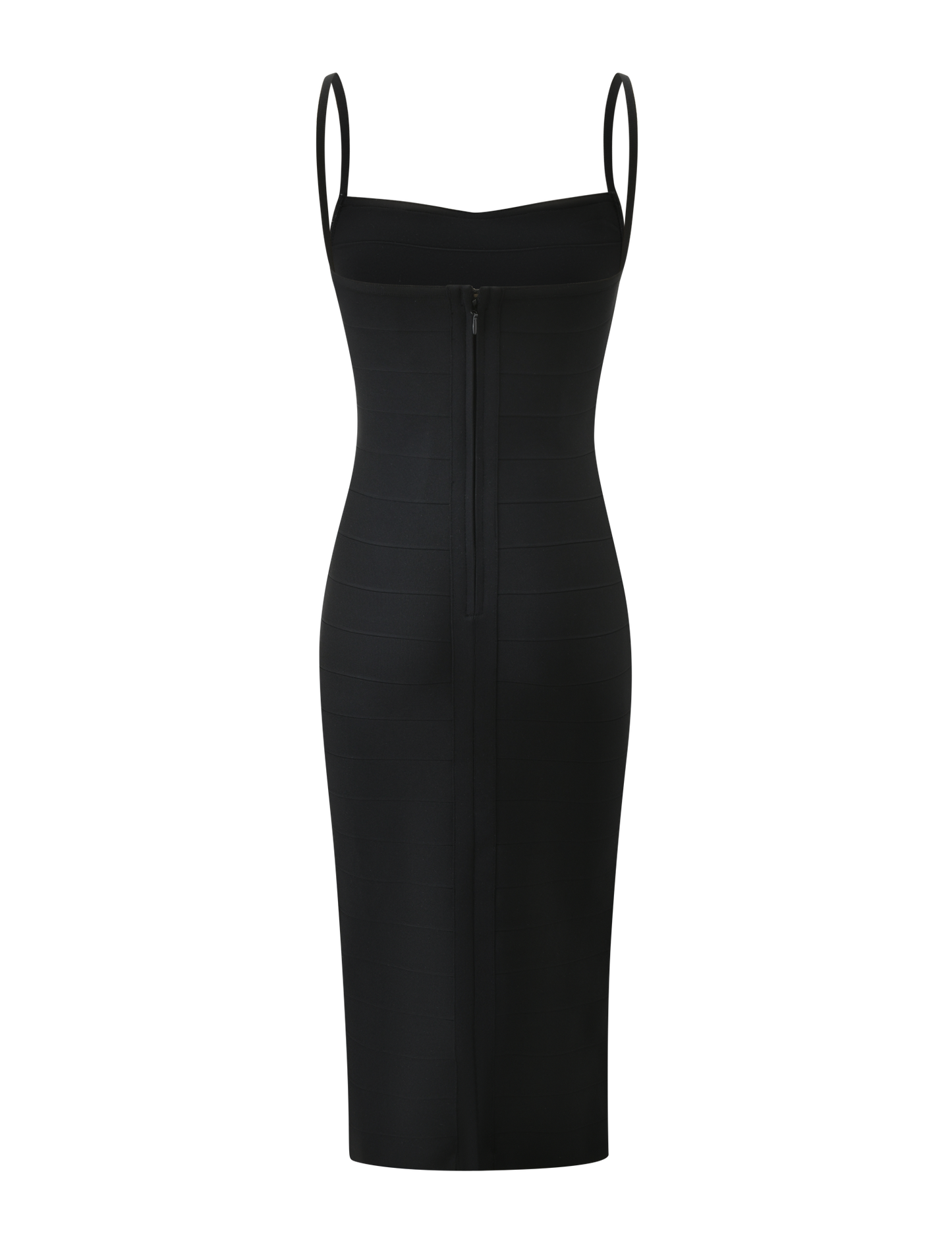 MIDORI MIDI BANDAGE DRESS - BLACK